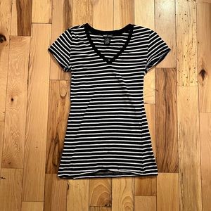 Wet Seal Striped V-Neck Tee